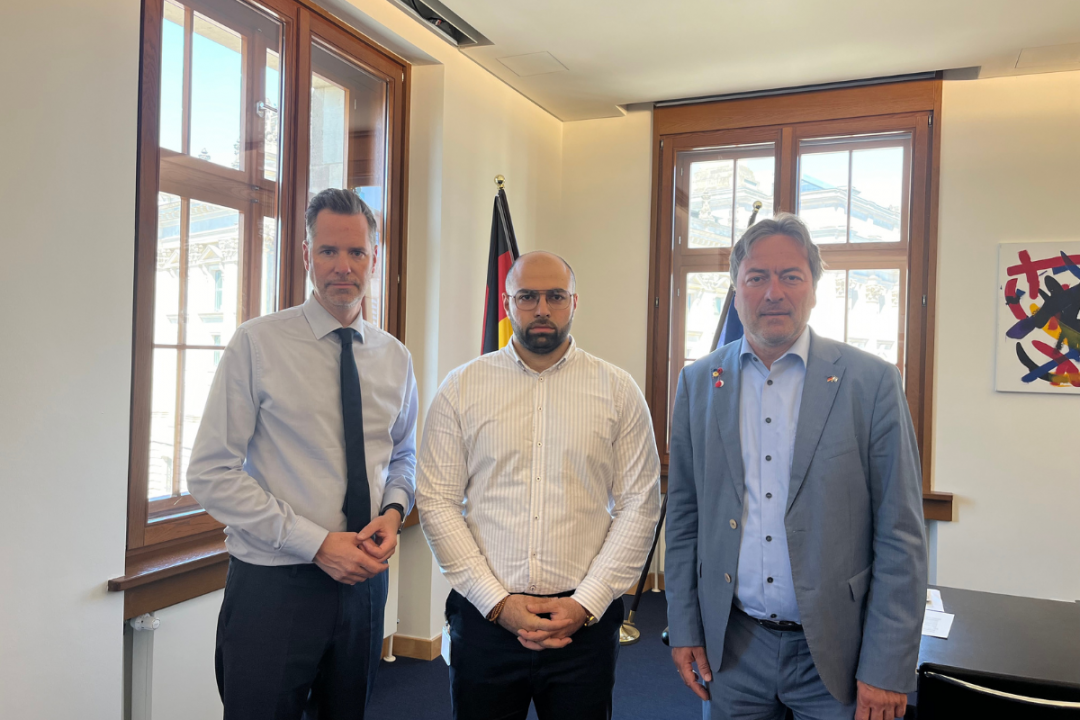 Christian Dürr (FDP), Amir Kazemi und Peter Heidt (FDP)